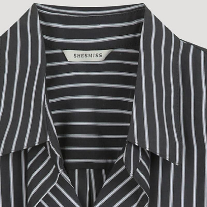 Sie S miSS Gestreiftes Hemd mit offenem Kragen SwwSto31090