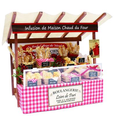 Billy Dollhouse Paris Bakery Market Kit 8841 Handmade Miniature 1/24 Scale DIY