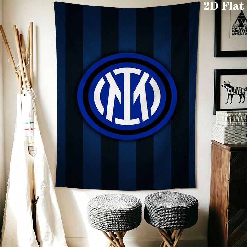 Inter Milan Crest Wallpaper Bedding 1 Duvet Cover 2 Pillowcase Without Core Christmas Birthday Gift Duvet Cover And Pillowcase