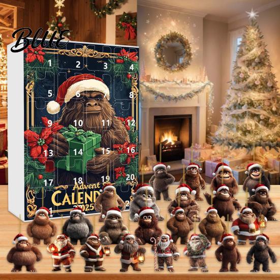 Multifunctional Holiday Decoration Surprises Family Ape Man 24-Day Countdown Advent Calendar Themed With Christmas Festival