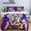 Dragon Ball Son Goku Pattern Bedding Home Decoration Birthday Gift (1 * duvet cover + 2 * pillowcase, without core)