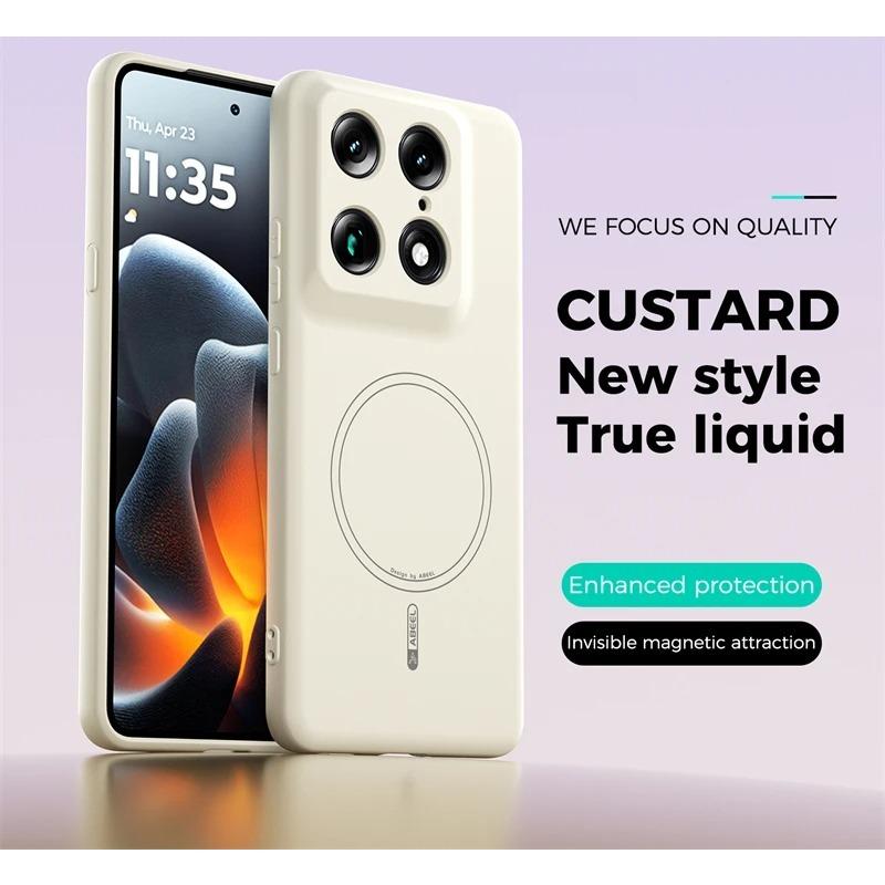 Flüssigsilikonhülle für Motorola Edge 70 Fusion+ 60 X70 Air Pro G77 Magnetische Hülle für MagSafe Stoßfeste Weiche Schutzhülle