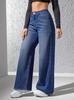 2025 Autumn/Winter Women’s High-Waisted Straight Denim Pants