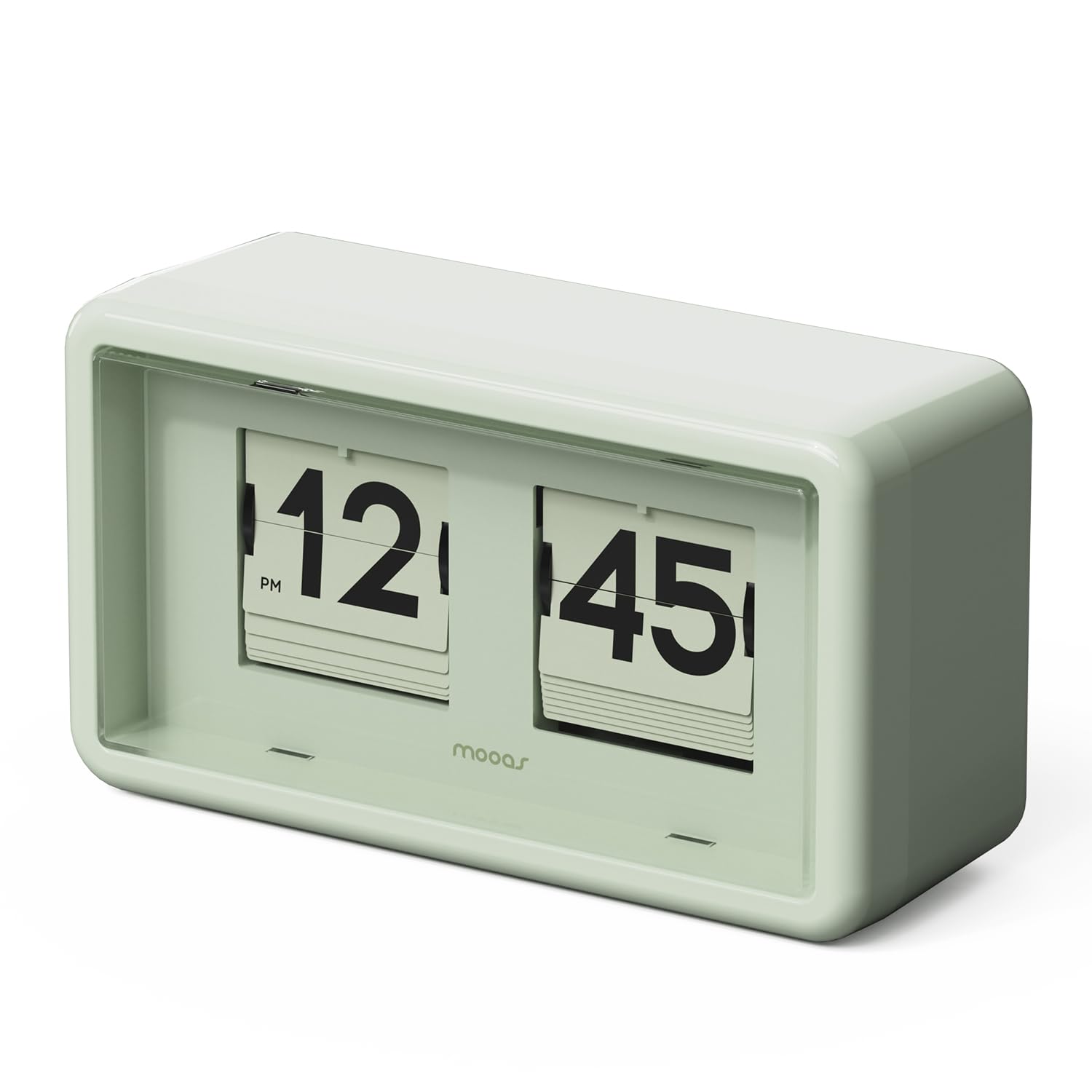 

mooas Newtro Flip Retro Design Auto Flip Battery Perfect for Home Suitable for and Cafe Clock, Clock, Operated, AM/PM Display, Decoration, Home, оливковий