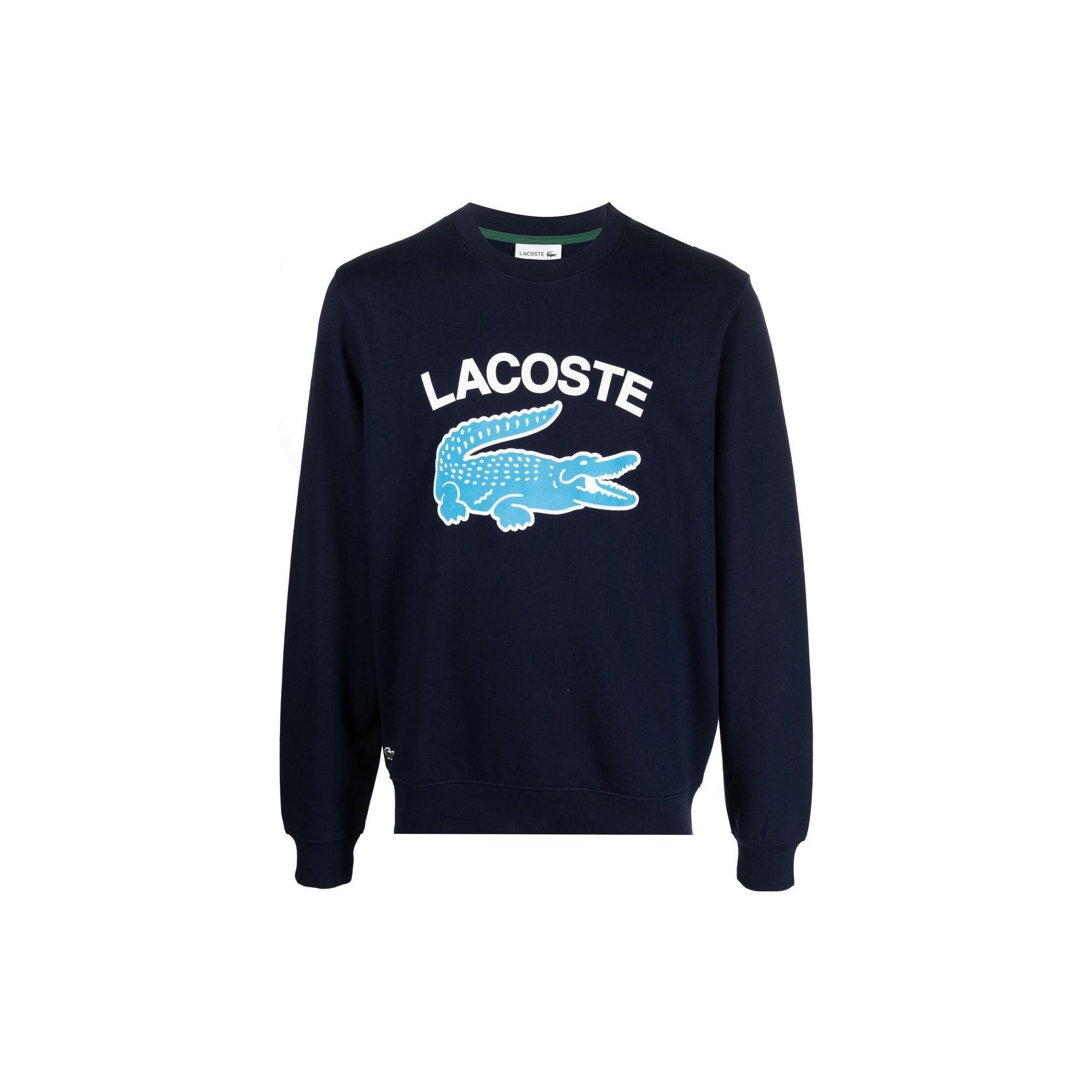 LACOSTE Sweatshirts Men`s Marine Blue Crew