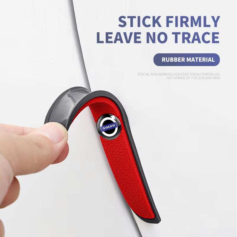 4 szt. Gumowe Paski Antykolizyjne Naklejki Ochronne na Drzwi Samochodu Lusterka Wsteczne Do Volvo S60 XC40 XC90 XC60 V60 V40 C30 S80L EX90