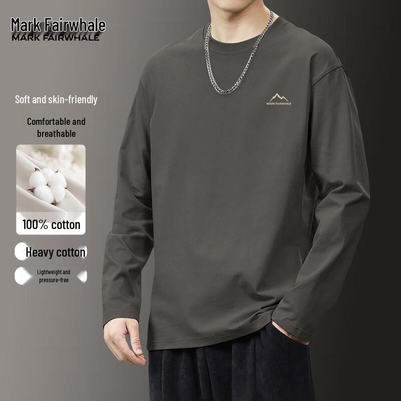 Mark Huafei Men's Long Sleeve Round Neck T-Shirt