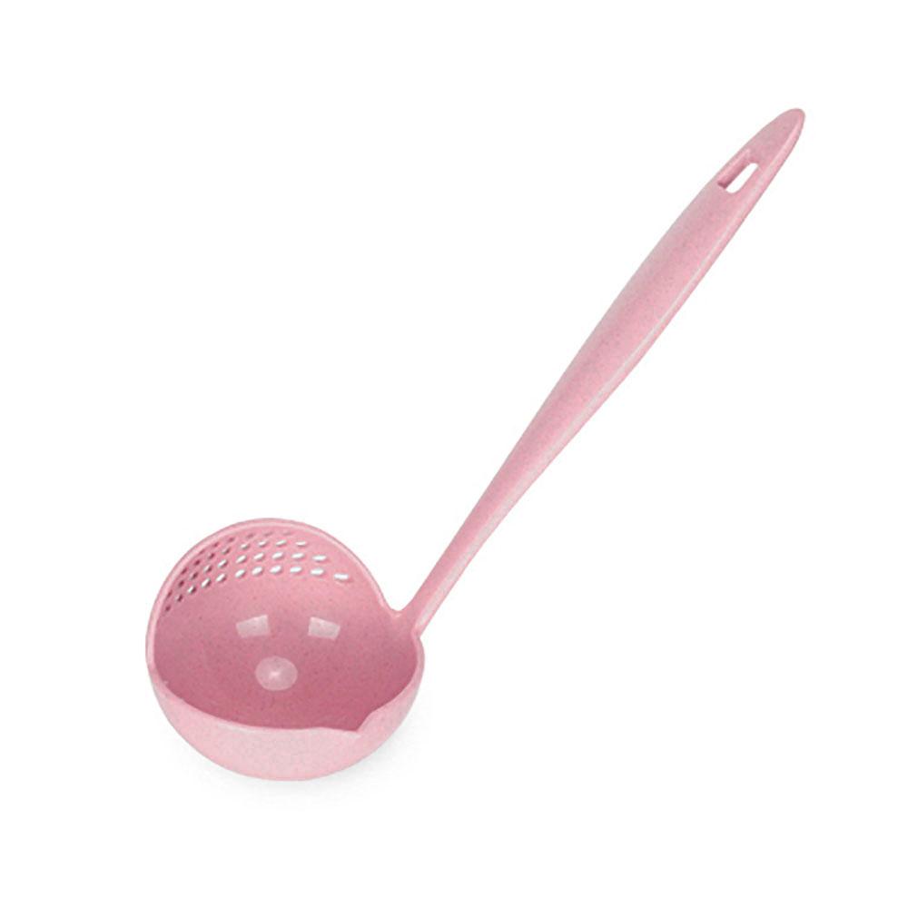 

Silicone world 2 in 1 Soup Spoon Long Handle Kitchen Home Strainer Cooking Colander Kitchen Scoop Plastic Tableware Colander розовый