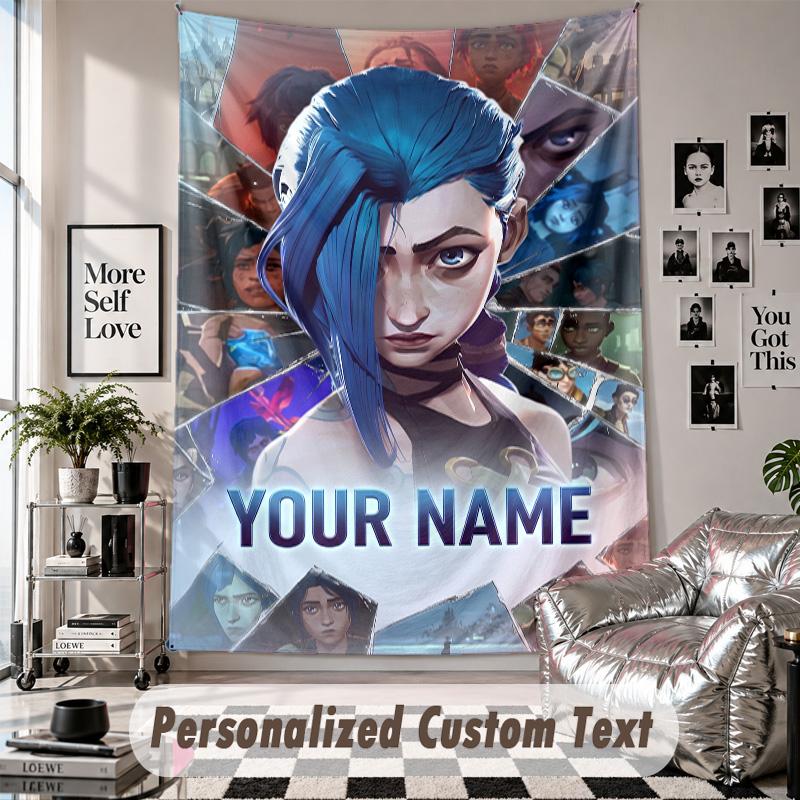Custom Tapestry Wall Hanging, Arcane Personalized Name Text Home Wall Decor