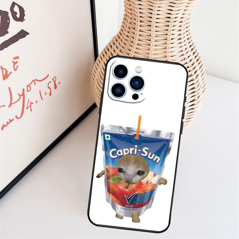 

Monkey Sipping Capri Meme Funda For iPhone 16 15 Pro 14 Pro Max Plus 11 13 12 Mini X XS XR Phone Case iPhone 13