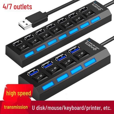 High-Speed USB Splitter Multi-Port Hub for Mouse, Keyboard, U Disk, Card Reader, Printer
