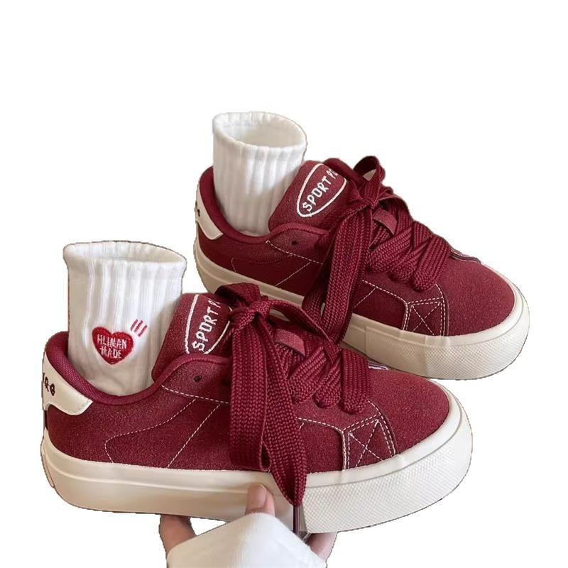 Canvas Shoes Women's 2025 Spring and Autumn New Retro Shoes Ins Trendy Versatile Niche Student Platform Casual Board Shoes