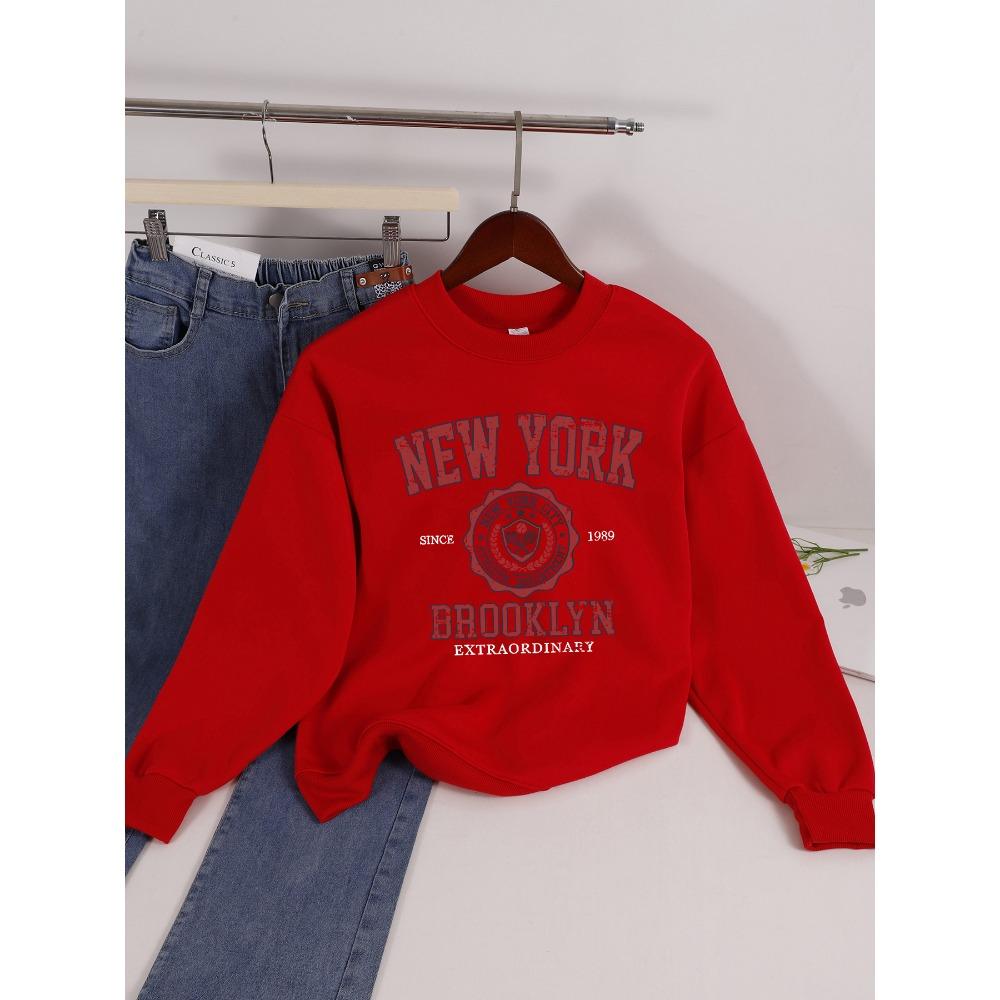 

Fashion Womens Sweatshirt Fresh Red Cherries Printing Pullover Crewneck Soft Breathable Hoodie Autumn Female Streetwear XL