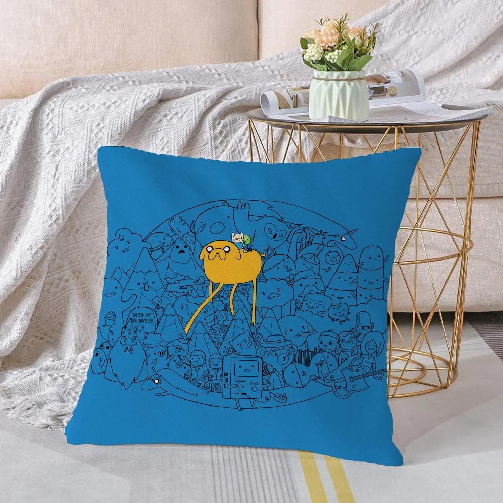 Cushion Covers 45X45 Cushions Cover Adventure Time Gift Decorative Pillows For Sofa Luxury Living Room Decoration