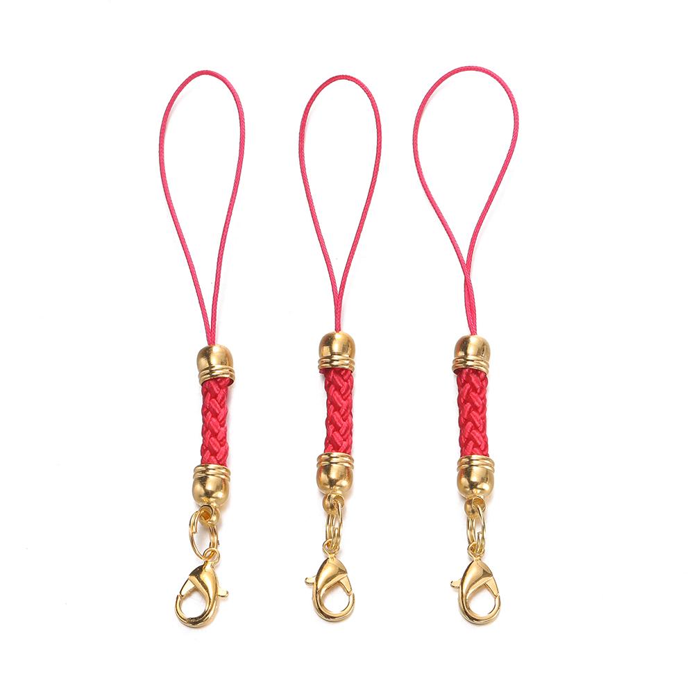 10/20pcs Keychain Rope with Lobster Clasp Jump Rings Lanyard Lariat Strap Cord For DIY Keyring Pendant Jewelry Making Supplies