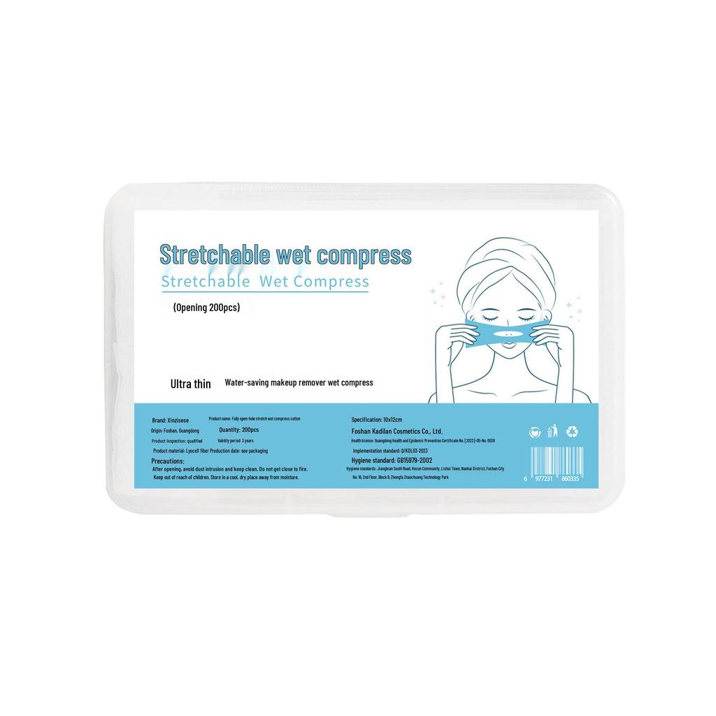 Stretchable Ultra-Thin Disposable Cotton Face Pads with Pre-Cut Nose Opening