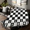 Fashion Print Chessboard Blanket For Sofa Office Bed Plane Travel Sleep Read Relax Camping Soft And Warm
