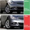 Front Bumper Driving Fog Light Ring Bezels Covers Trim Molding Compatible with Infiniti G37 2010-2013, Front Fog Light Lamp Decoration Protector