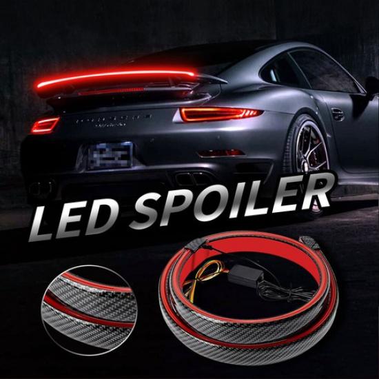 Carbon Fiber 180SMD LED Tail Car Brake Light Strip Spoiler Rear Lip Trim EOA