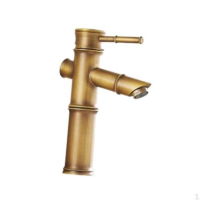 Bamboo Vessel Sink Bathroom Faucet Lavatory Mixer Tap