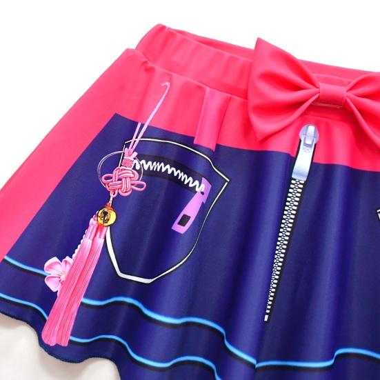Children's Swimsuit Two Piece Set Girls Swimwear All Over Print Racerback Top
