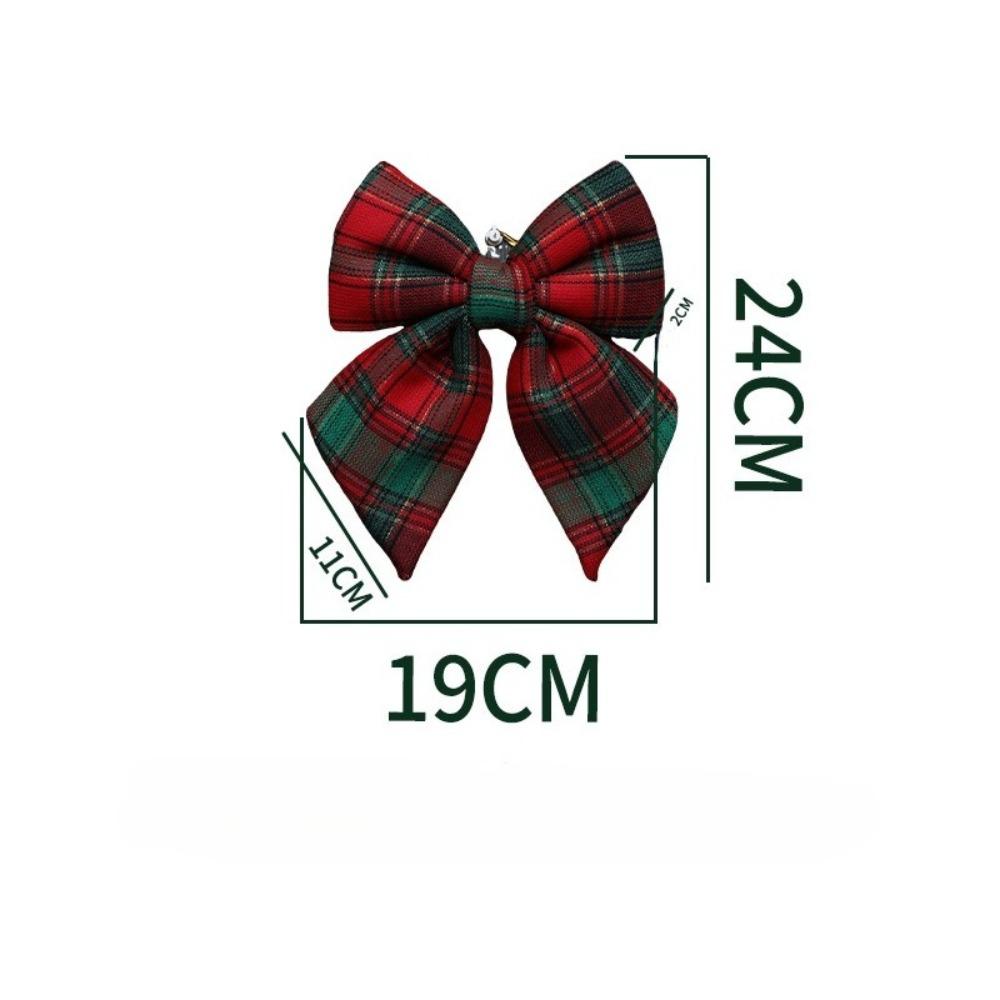 

Christmas bow decoration, red and black checkered, red and green checkered, bow, Christmas tree decoration pendant, shopping mall window display