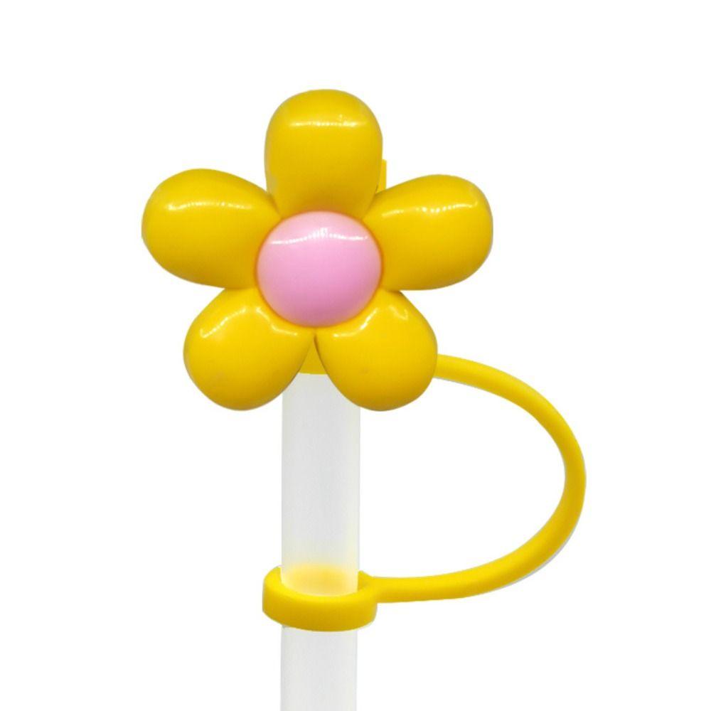 Splash Proof Straw Tip Covers Airtight Straw Topper Cute Drinking Dustproof Cap  Cup Accessories