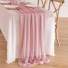 Solid Color Sheer Chiffon Table Runner Chiffon Wedding Table Runner  Dinning Table