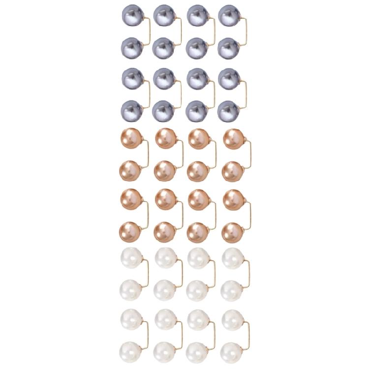 8Pcs Artificial Pearls Clothing Pin Jeans Waist Tighteners Pin Dress Safety Pin Cardigan Safetp Pin Shawl Sweater Clip