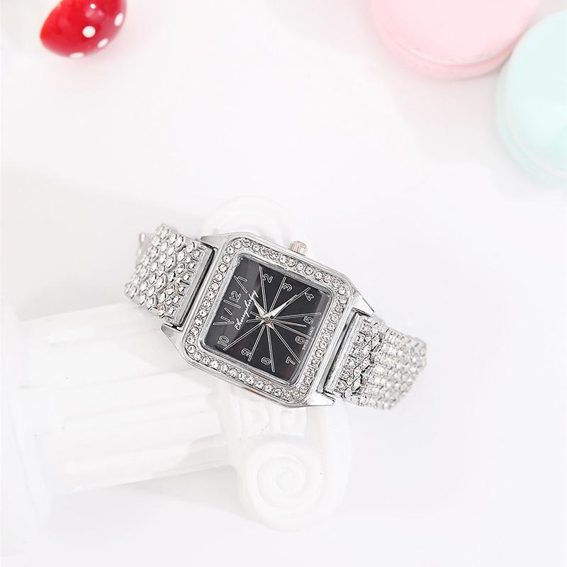 5pcs Set Watches Women Watches Simple Casual Women's Analog WristWatch Bracelet Necklace Earring Gift Montre Femme