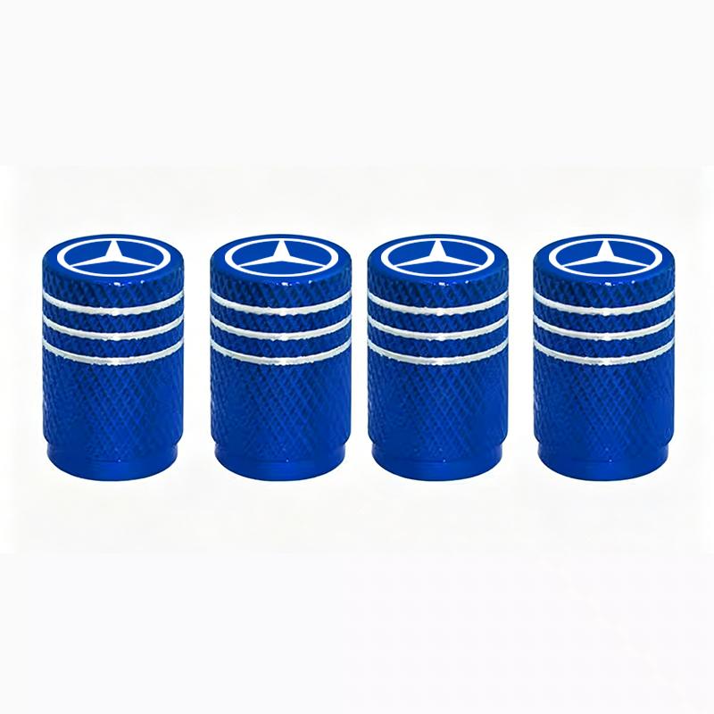 CRU1 4pcs Car Wheel Tire Valve Caps Covers Laser Wheel Tire Stem Valve Caps for Mercedes benz W203 W204 AMG CLA Interior Mouldings