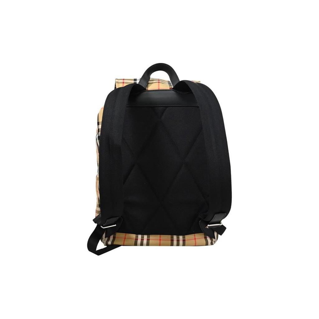 Burberry Check Print Fabric Backpack Women Backpack Yellow 80814761