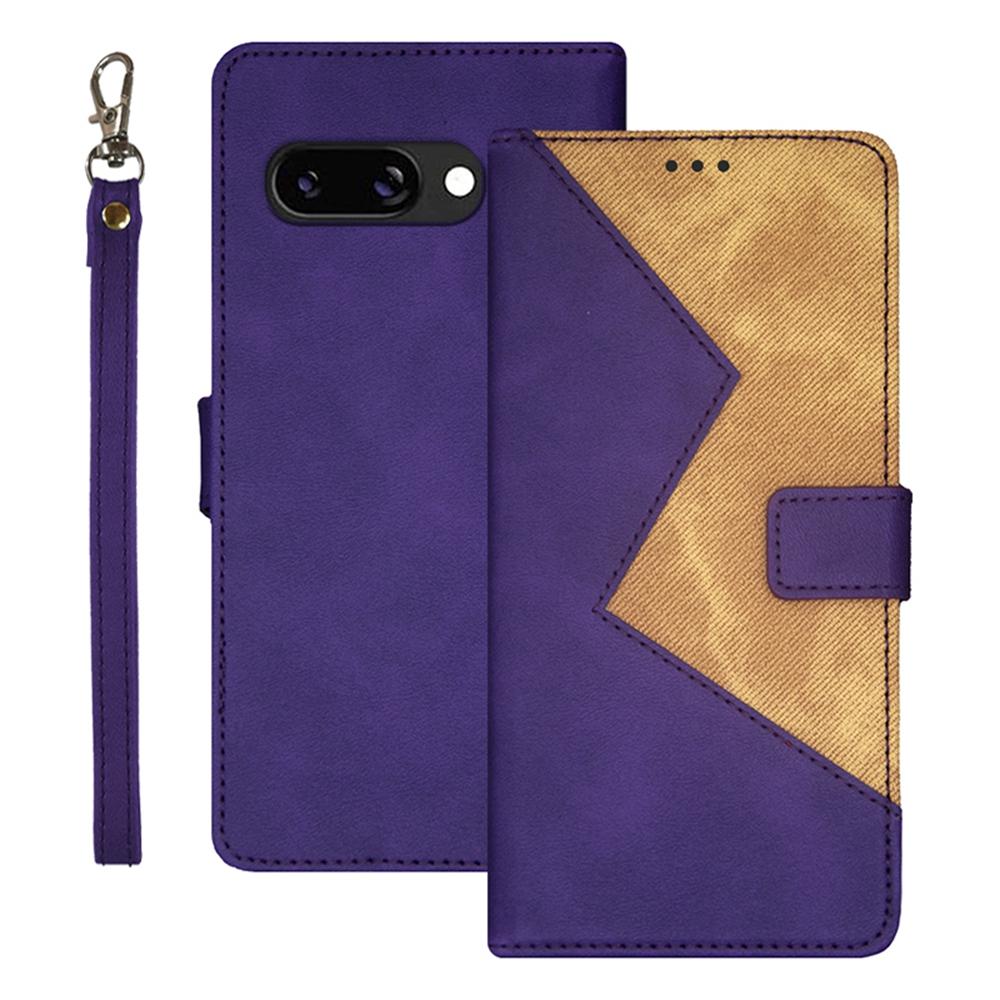 IDEWEI For Google Pixel 9a Case Card Slots Splicing Color Leather Phone Cover