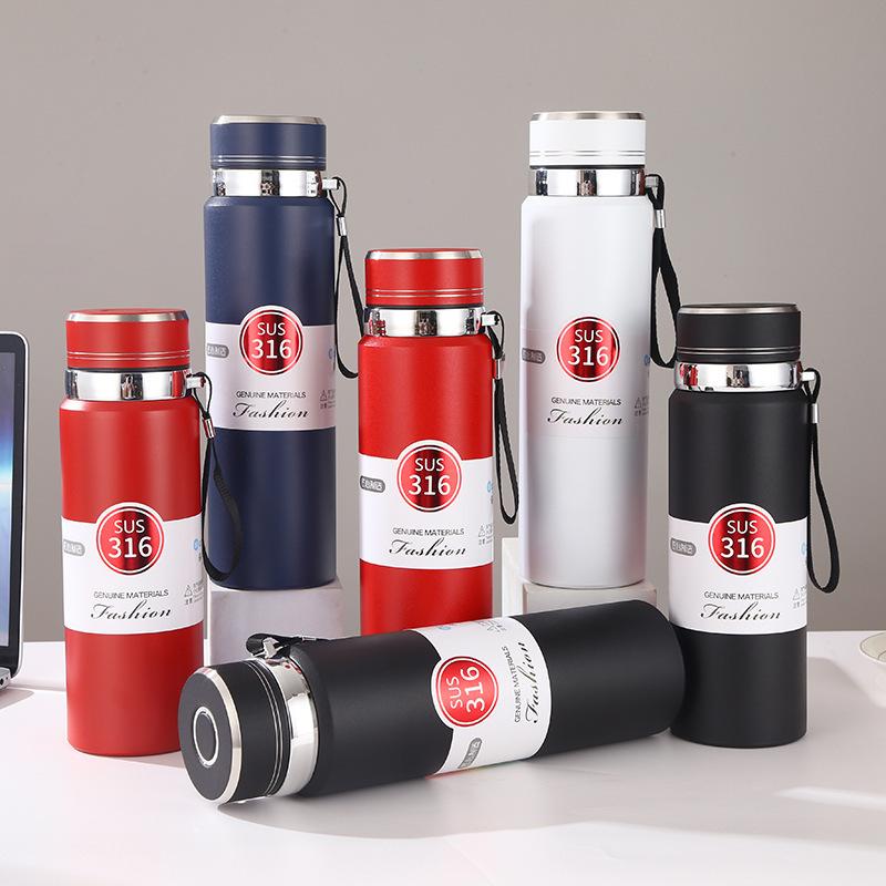 Stainless Steel 316 Thermos Cup Thermal Insulation Large Capacity Tea Separation Tea Water Cup Sports Portable Kettle Outdoor