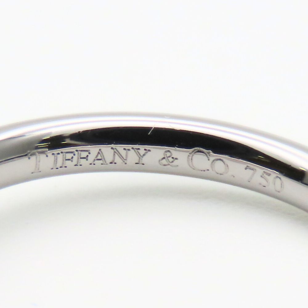 Used TIFFANY&Co. Ring Curved Band EU#50 K18 White Gold 3g White Gold 3PD