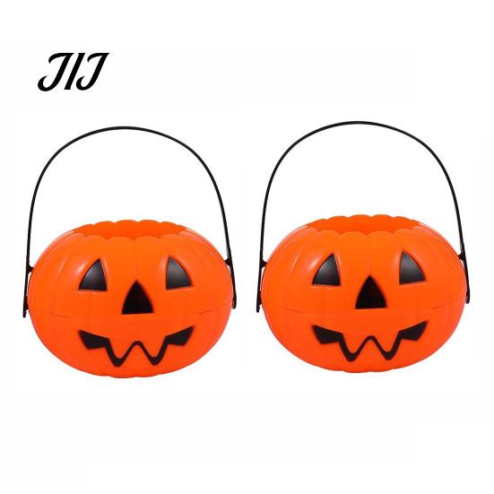 Trick or Treat Containers 1/2/3Pcs Halloween Pumpkin Candy Bucket, Trick-or-Treat Holder Basket, Bucket with Handle Jack-O-Lantern Sweet Snack