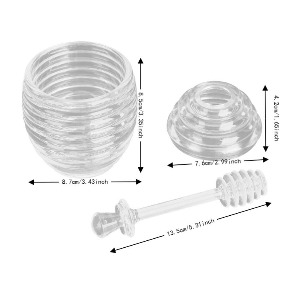 Transparent Honey Dispenser Plastic Honey Container Practical Honey Jar  Syrup Seasoning Storage