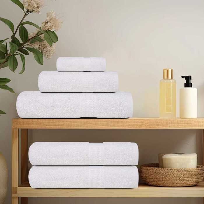VidaXL Serviettes de douche 2 pcs blanc 70x140 cm 360 g/m² 100% coton, serviette, ensemble de serviettes de bain, serviette 136653