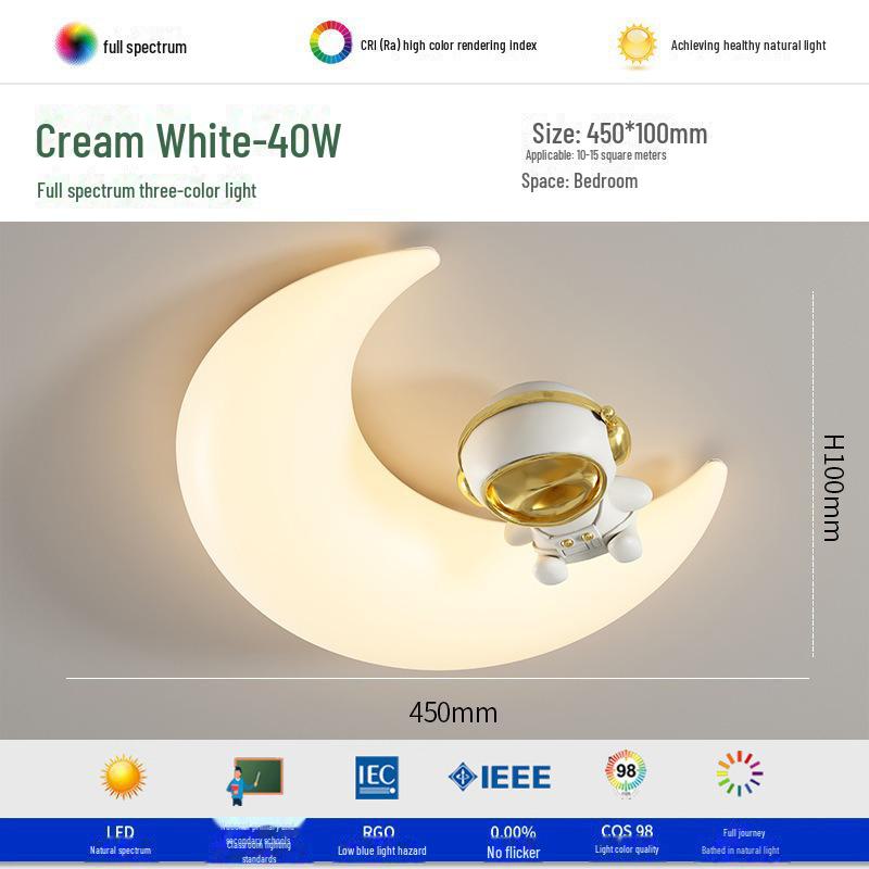 

Современный светодиодный потолочный светильник для детей — полный спектр, защита глаз, минималистичный дизайн для мальчиков и девочек. Astronaut-45CM