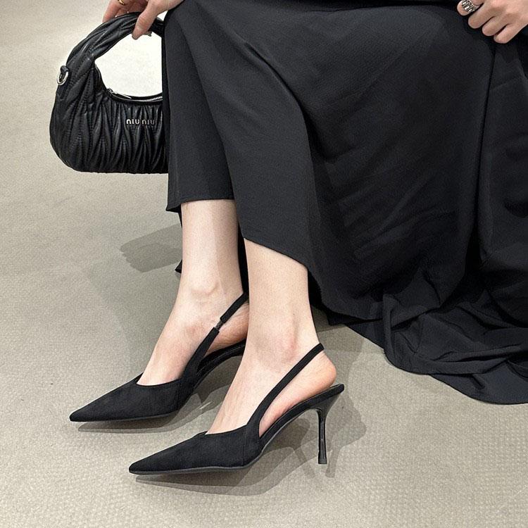 Sharp Pointed High Heels, Women's French Sandals, Temperament Single Shoes, 2025 Shoes