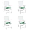 VidaXL Chair Cushions Set of 4 Leaf Pattern 40x40x3 Cm Fabric 361003