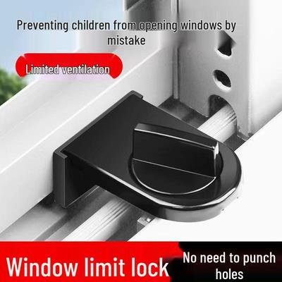 Push-Pull Sliding Window & Door Lock with Child Protection Limiter