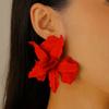 Exaggerated Big Geometric Flower Earrings For Women Jewelry Trending New Luxury Women's Summer Vacation Earrings