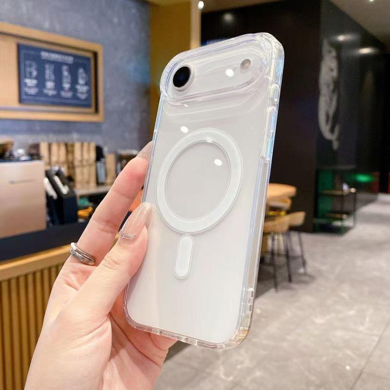 Capa Magnética Acrílica Transparente para iPhone 17 Pro Max/17 Pro/17 Air/16E/15
