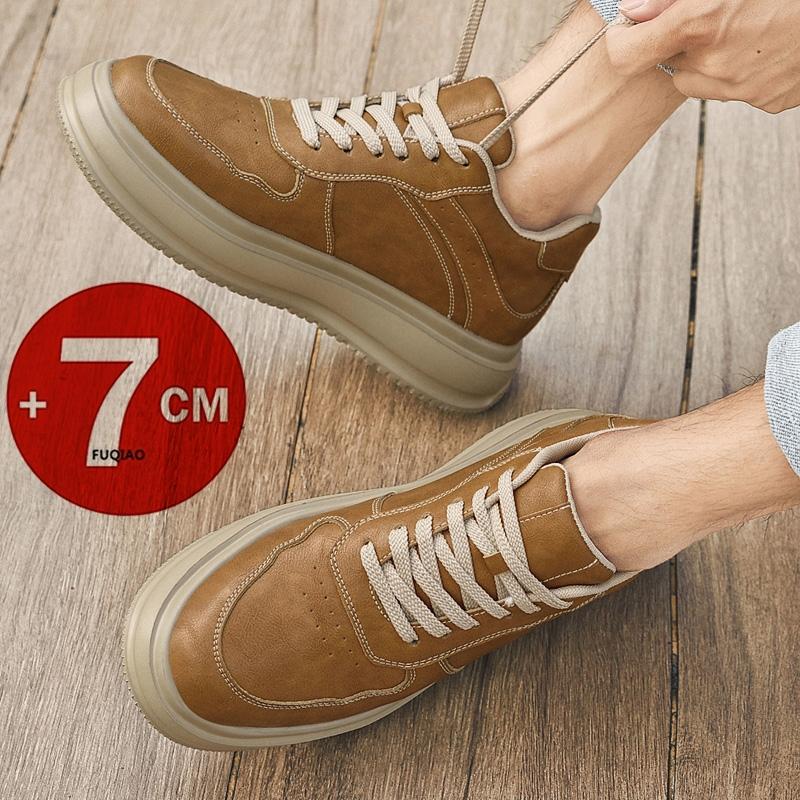Scarpe Oxford da Uomo con Rialzo Aumentano Altezza 7cm Sneakers Sportive Tempo Libero Moda Taglie Forti 36-45