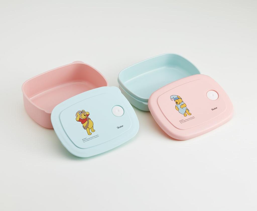 Skater Storage Container Set with Drawstring Disney Winnie the Pooh KSLGD2 3-Piece (280ml, 400ml) Bag, Costume,