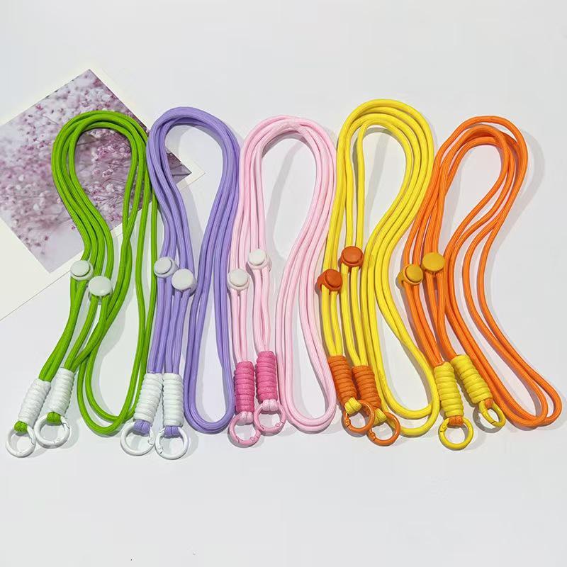 Adjustable Braided Mobile Phone Lanyard with Detachable Crossbody Strap and Shoulder Chain