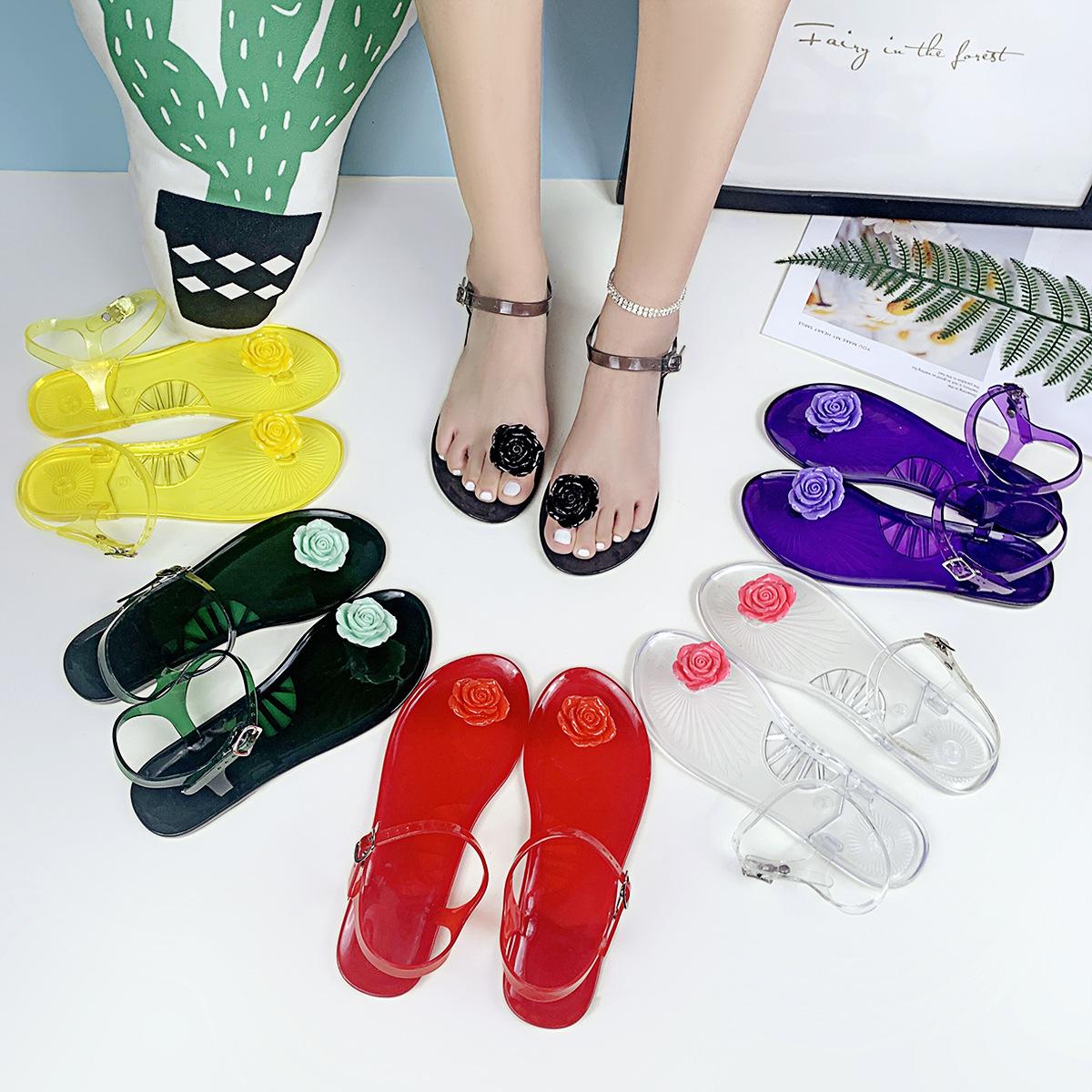 

Hot-selling new camellia fruit sandals women s non-slip soft-soled jelly sandals 36 чорний