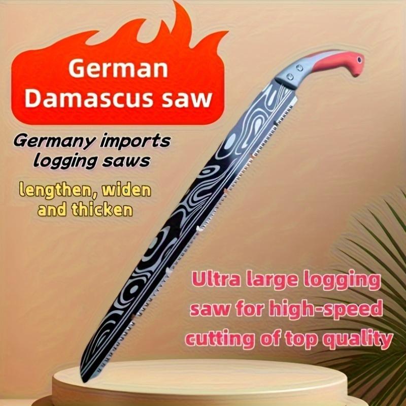 Damascus Cutting Saw, Hand Saw Garden, Logging Outdoor Saw, Tree Magic Tool, Pruning Saw, Quick Sharpness, Garden Trimming, Fruit Tree