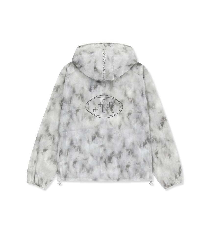 Matin Kim Matin Pace Reflective Logo Windbreaker In Light Gray